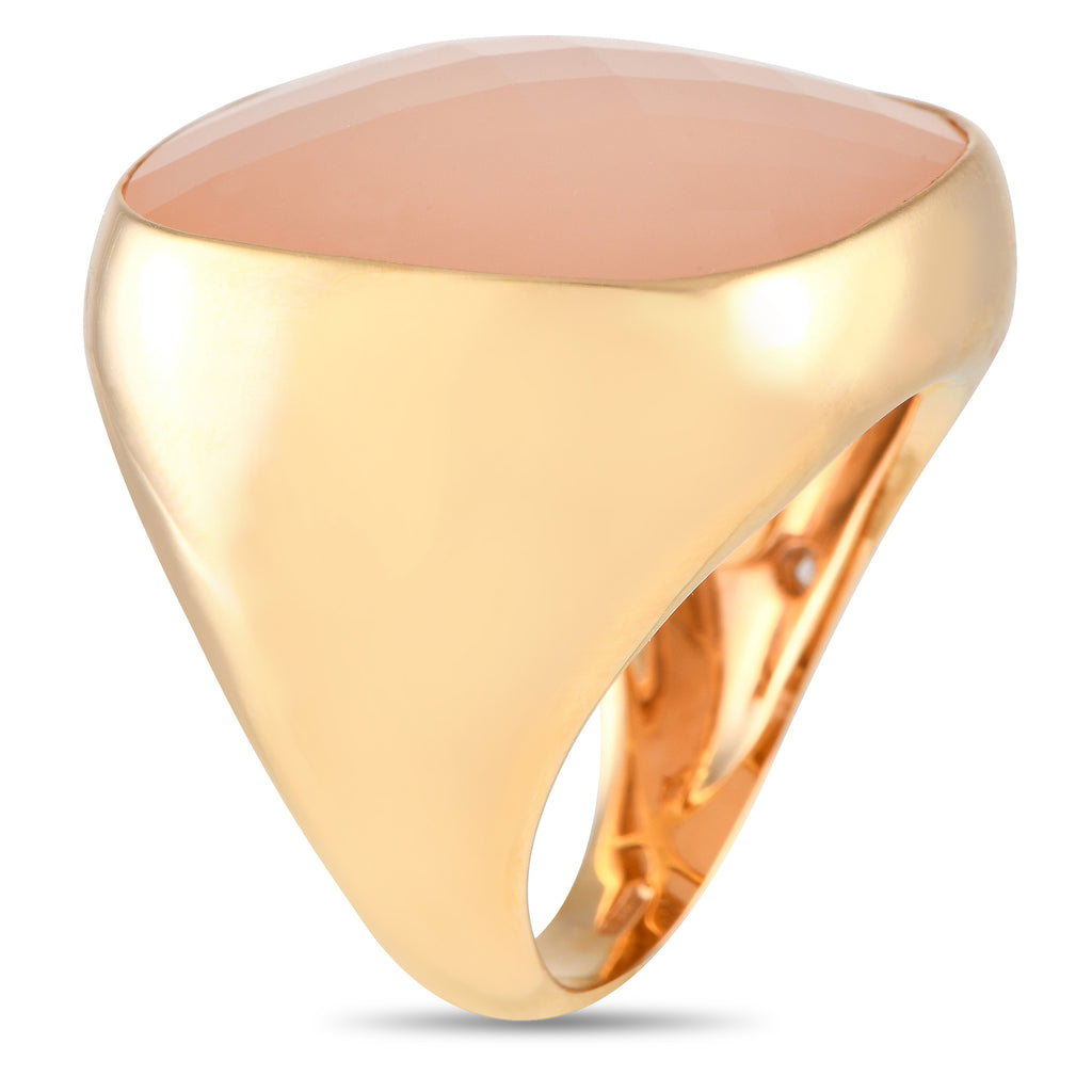 Casato 18K Yellow Gold 0.65ct Diamond and Chalcedony Ring