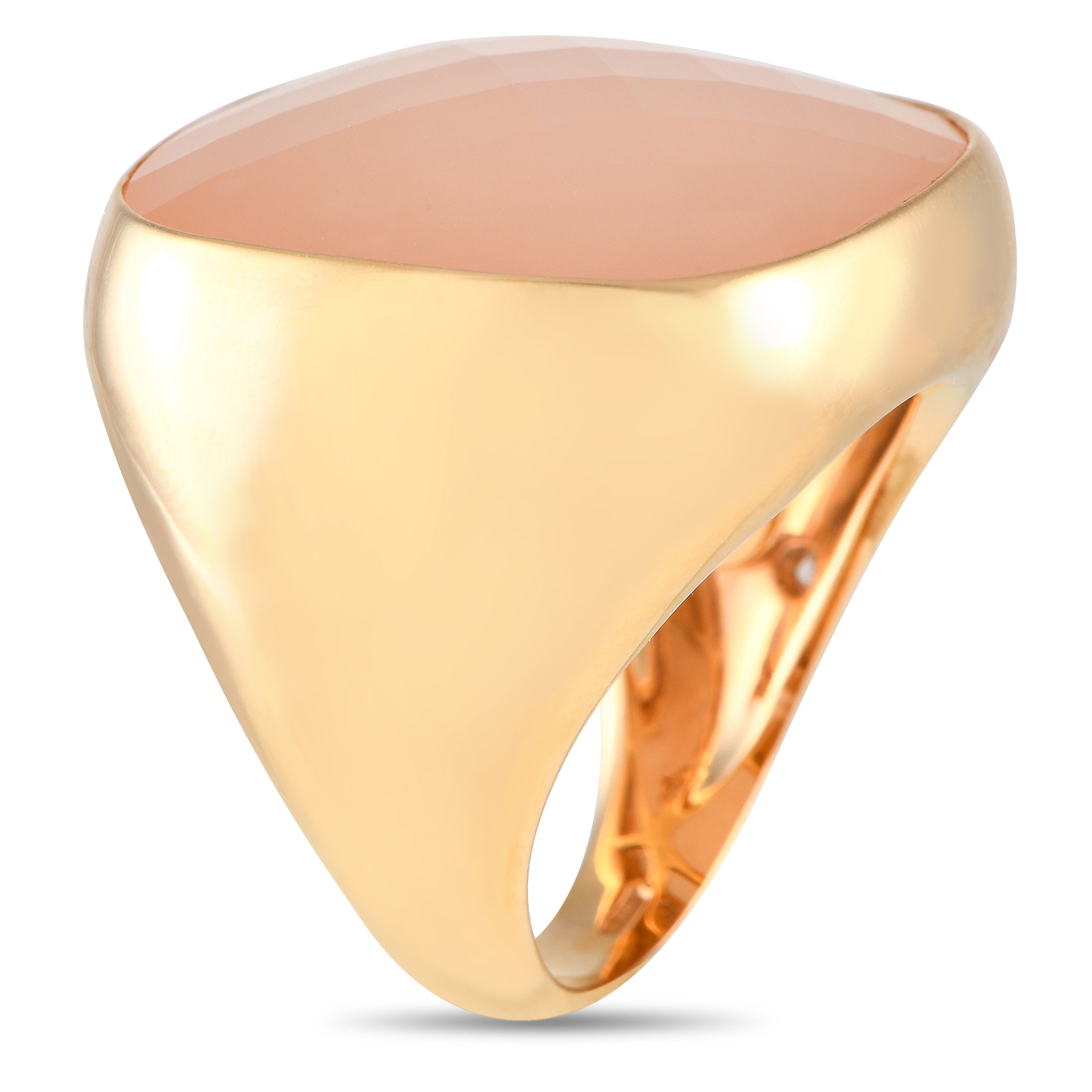 Casato 18K Yellow Gold 0.65ct Diamond and Chalcedony Ring
