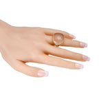 Casato18K Yellow Gold 0.65ct Diamond and Chalcedony Ring