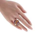 Cellino 18K Yellow Gold 1.70ct Diamond, Amethyst, and Citrine Ring