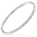 CHANEL 18K White Gold 0.36ct Diamond Bangle