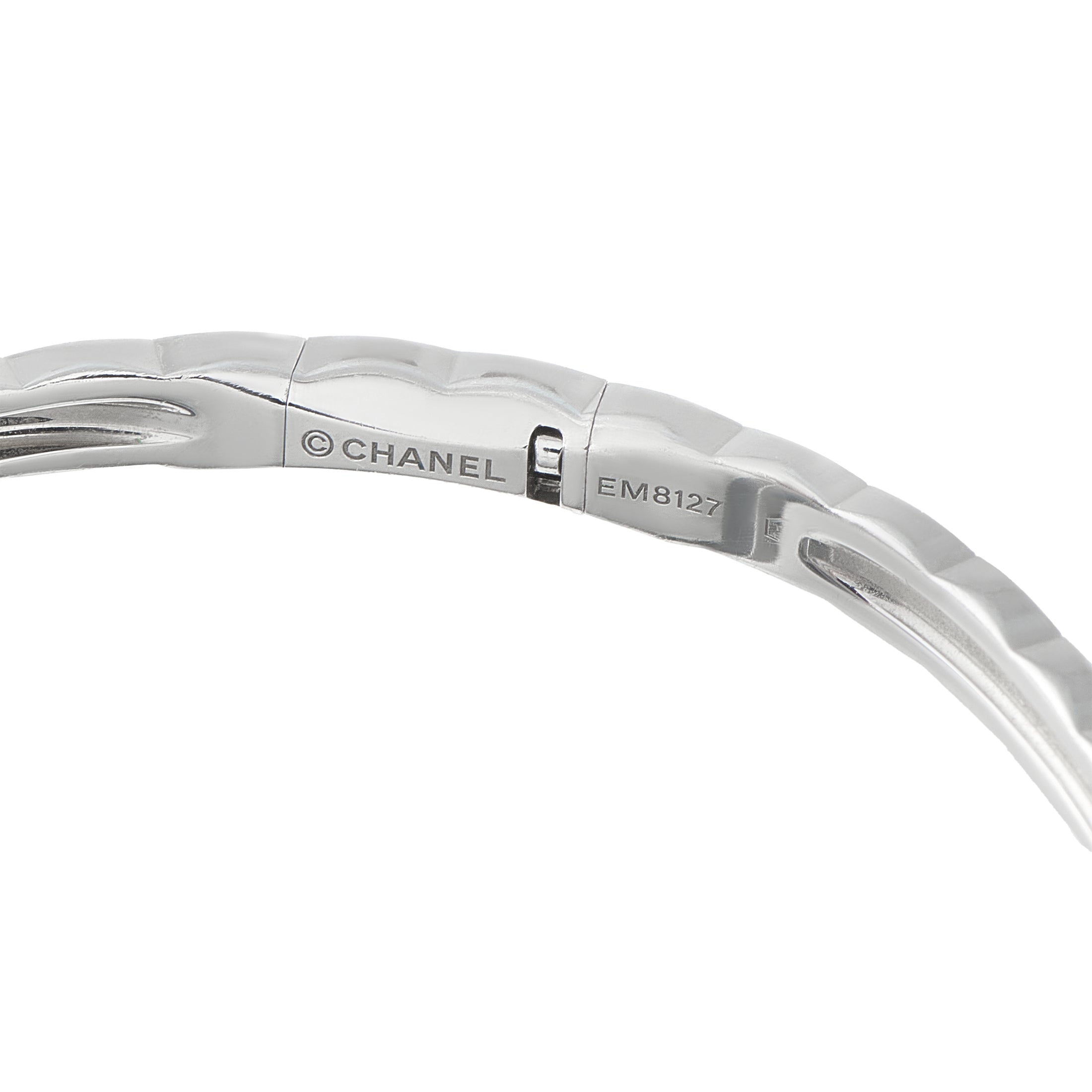 Chanel 18K White Gold 0.36ct Diamond Bangle