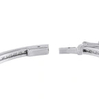 White gold diamond bracelet clasp close-up with CHANEL engraving and hinge mechanism
