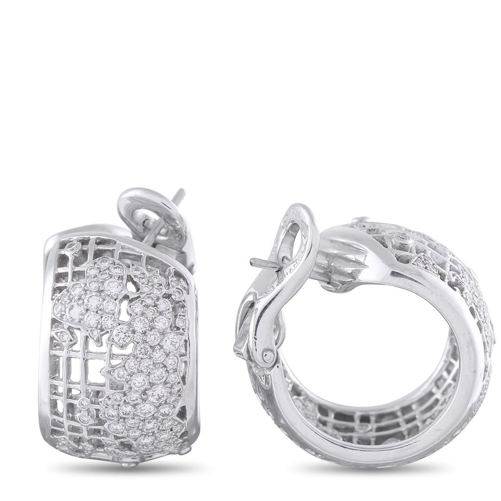 CHANEL 18K White Gold 2.0ct Diamond Earrings