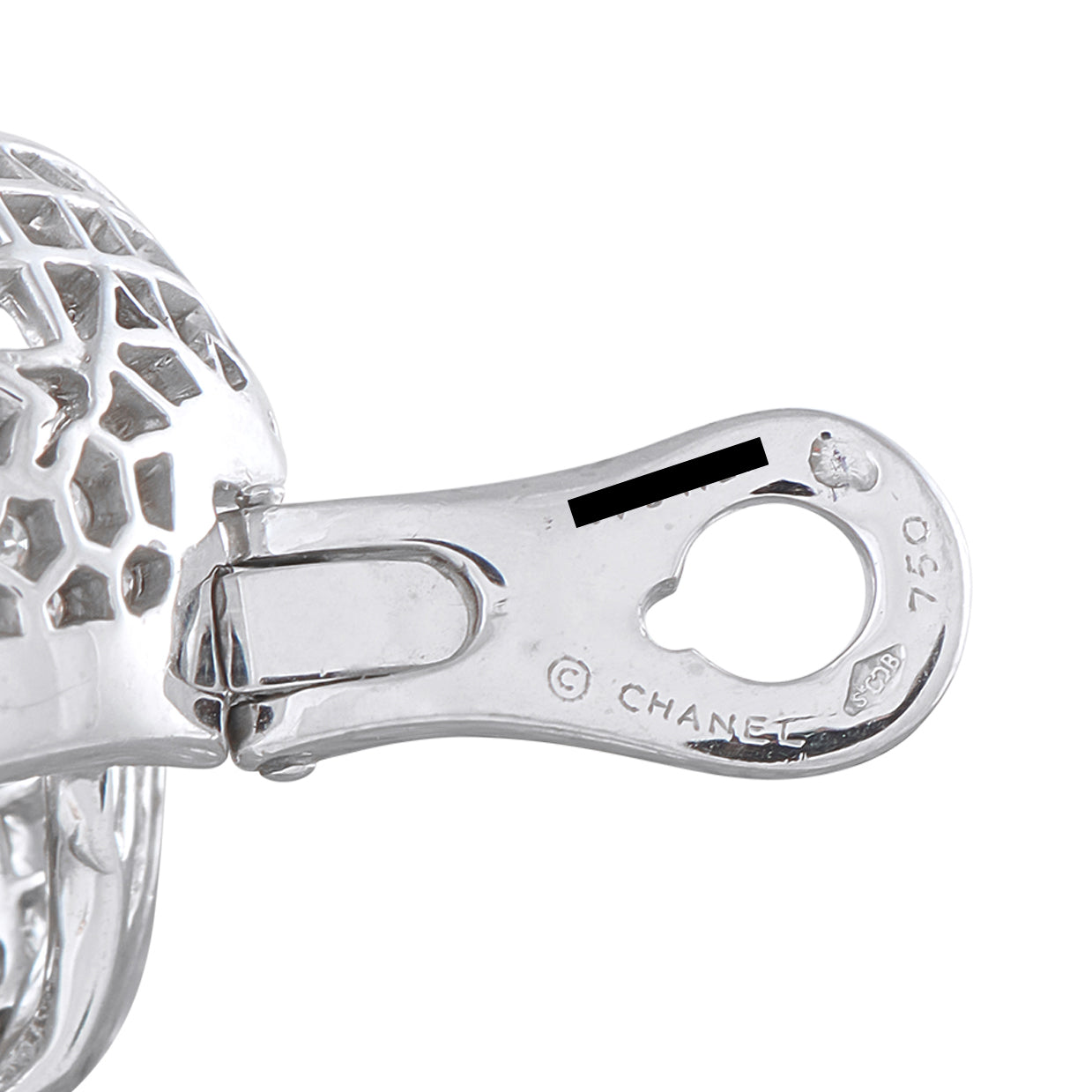 CHANEL 18K White Gold 2.0ct Diamond Earrings