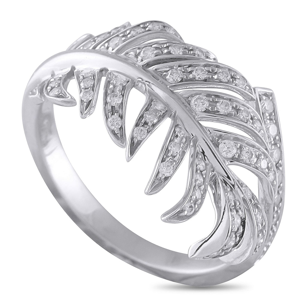 Chanel18K White Gold Diamond Ring – This exquisitely crafted Chanel ring celebrates the beauty of organic forms