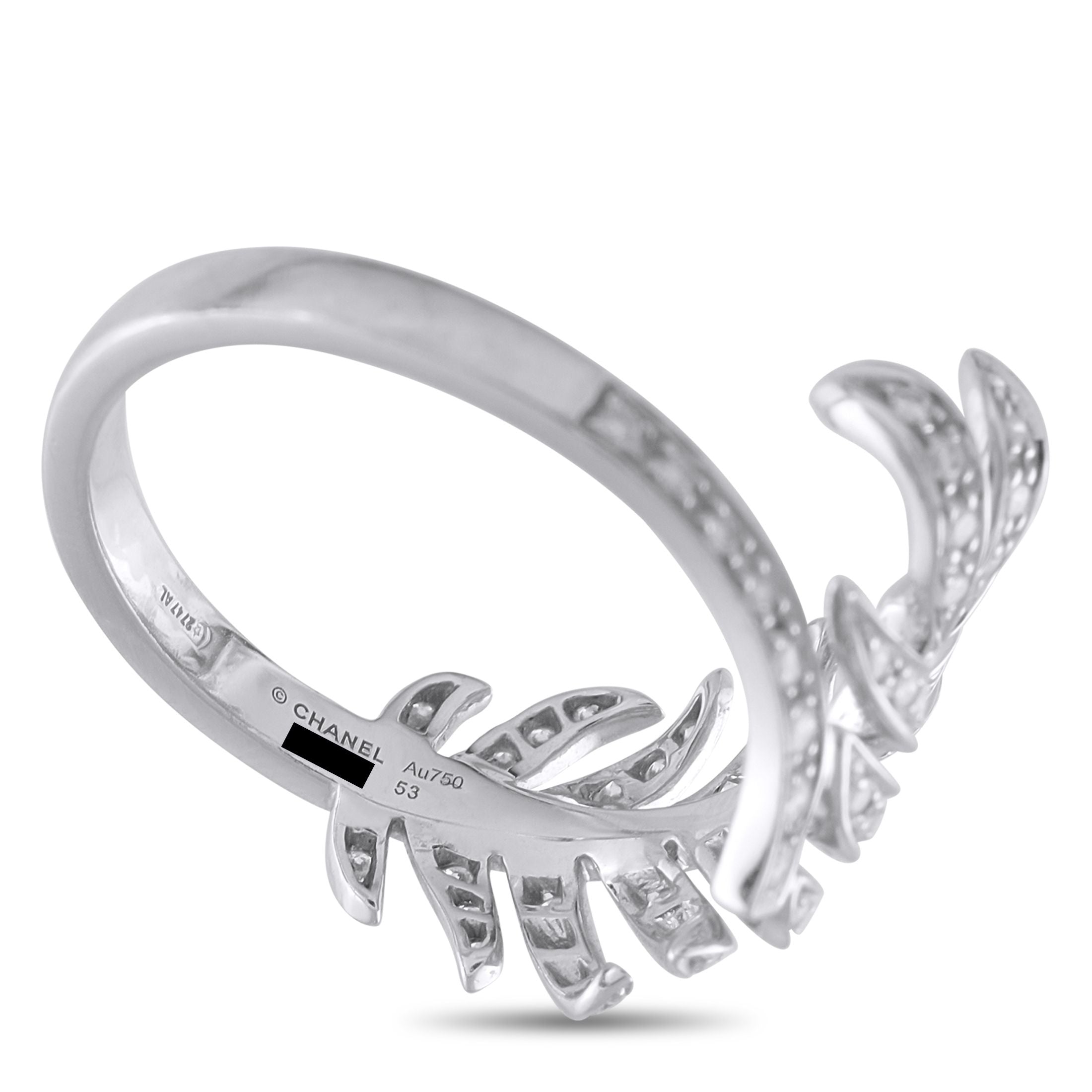 Chanel18K White Gold Diamond Ring
