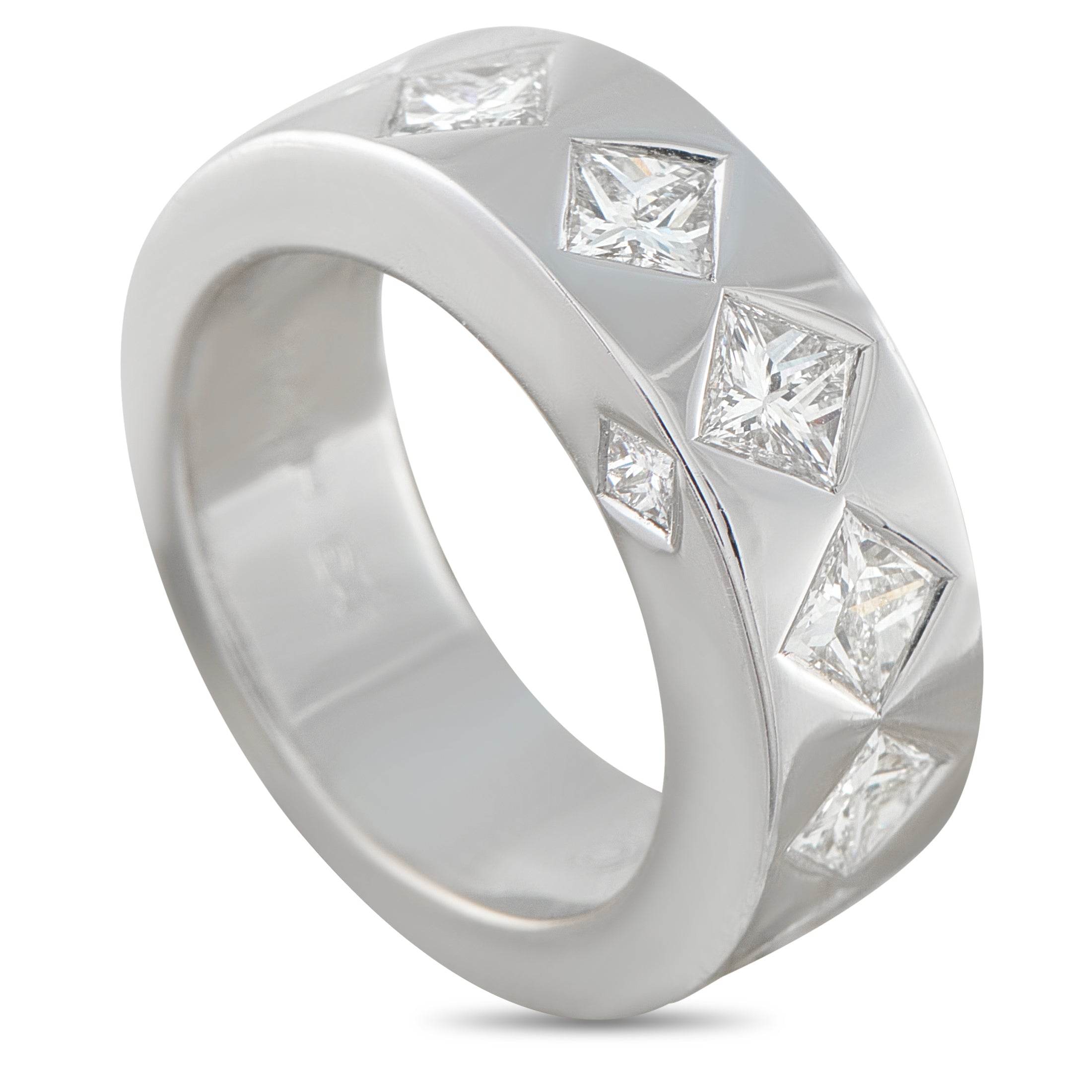 CHANEL 18K White Gold 1.40ct Diamond Band