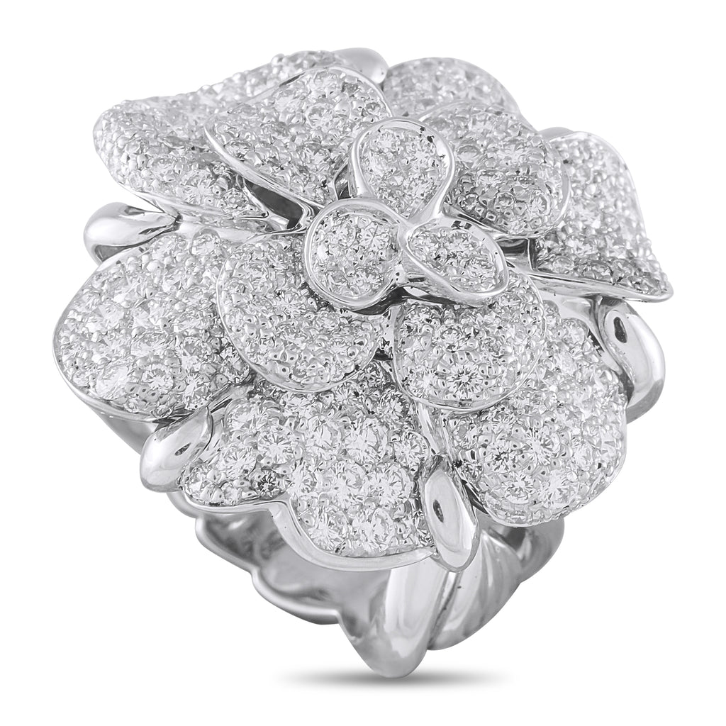 CHANEL Camélia 18K White Gold 3.45ct Diamond Ring