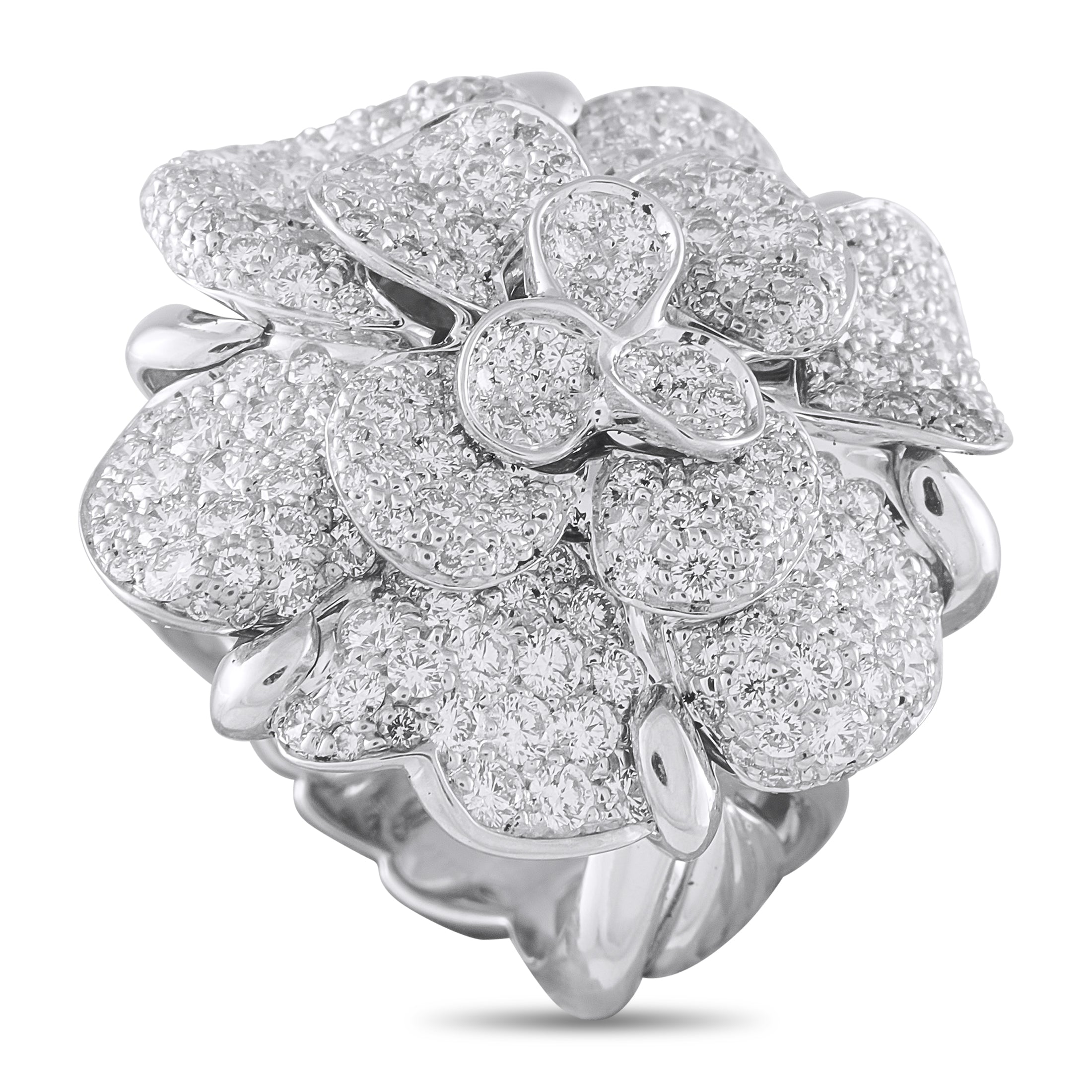 CHANEL Camélia 18K White Gold 3.45ct Diamond Ring