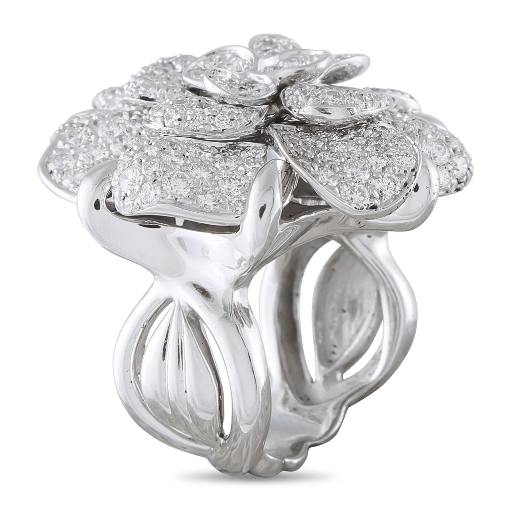 Chanel Camélia 18K White Gold 3.45ct Diamond Ring