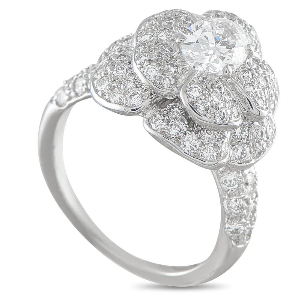 Chanel 18K White Gold 0.84ct Diamond Ring