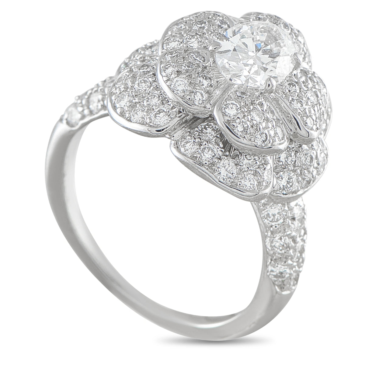 Chanel 18K White Gold 0.84ct Diamond Ring