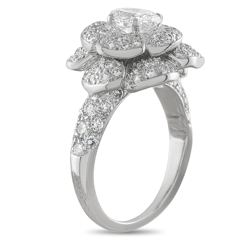 Chanel 18K White Gold 0.84ct Diamond Ring