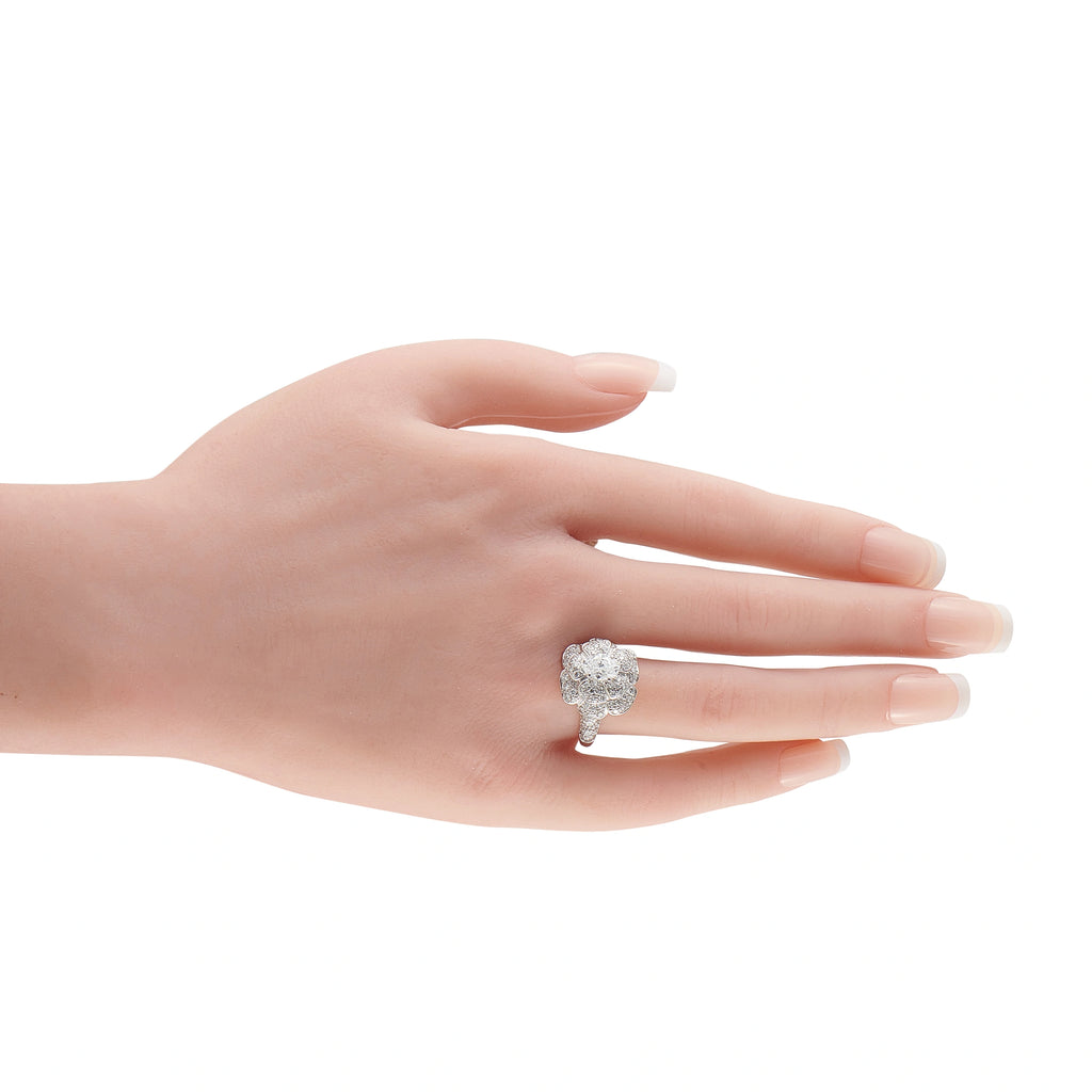 Chanel 18K White Gold 0.84ct Diamond Ring
