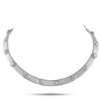 CHANEL Three Symbols 18K White Gold Necklace