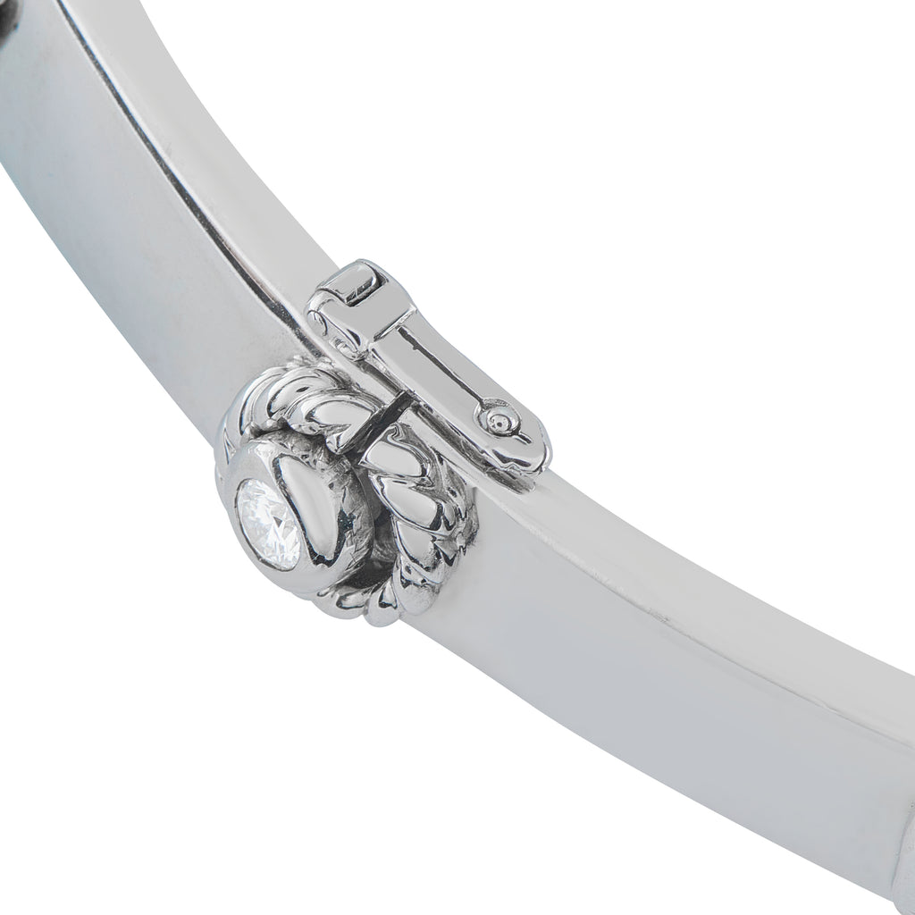 CHANEL Three Symbols 18K White Gold Necklace
