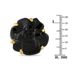Chanel18K Yellow Gold and Black Ceramic Camelia Earrings