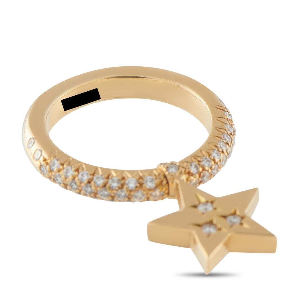 CHANEL 18K Yellow Gold Diamond Ring
