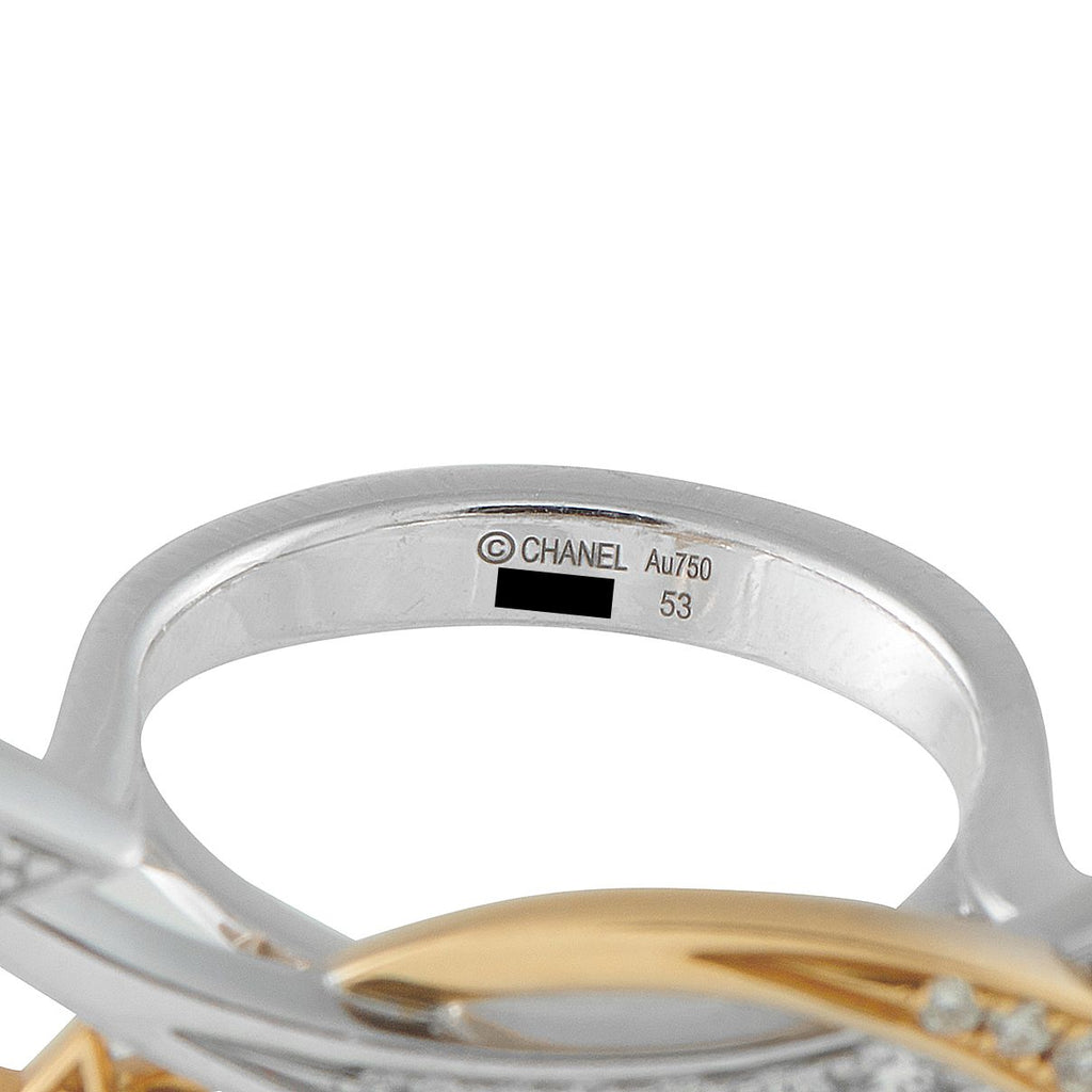 ChanelComete 18K White and Yellow Gold 1.06ct Diamond Ring