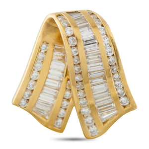 Charles Krypell 18K Yellow Gold 3.0ct Diamond Pendant