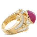 Charles Krypell18K Yellow Gold 2.25ct Diamond and Ruby Ring