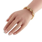 ChaumetVintage 18K Yellow Gold 9.67ct Diamond Wave Link Bracelet