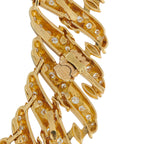 Chaumet Vintage 18K Yellow Gold 20.99ct Diamond Wave Link Choker Necklace