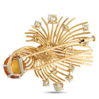 Chaumet18K Yellow Gold 2.0ct Diamond and Citrine Brooch