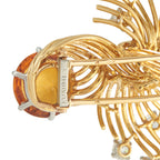 Chaumet18K Yellow Gold 2.0ct Diamond and Citrine Brooch