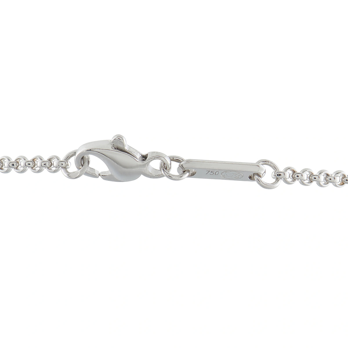 White gold bracelet links and clasp with 750 hallmark