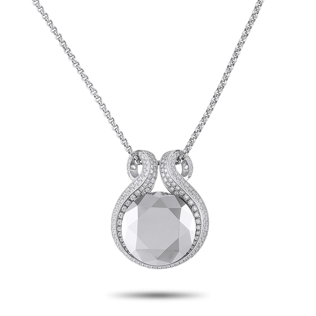 Chopard18K White Gold Diamond and Hematite Necklace – This Chopard necklace is undeniably breathtaking