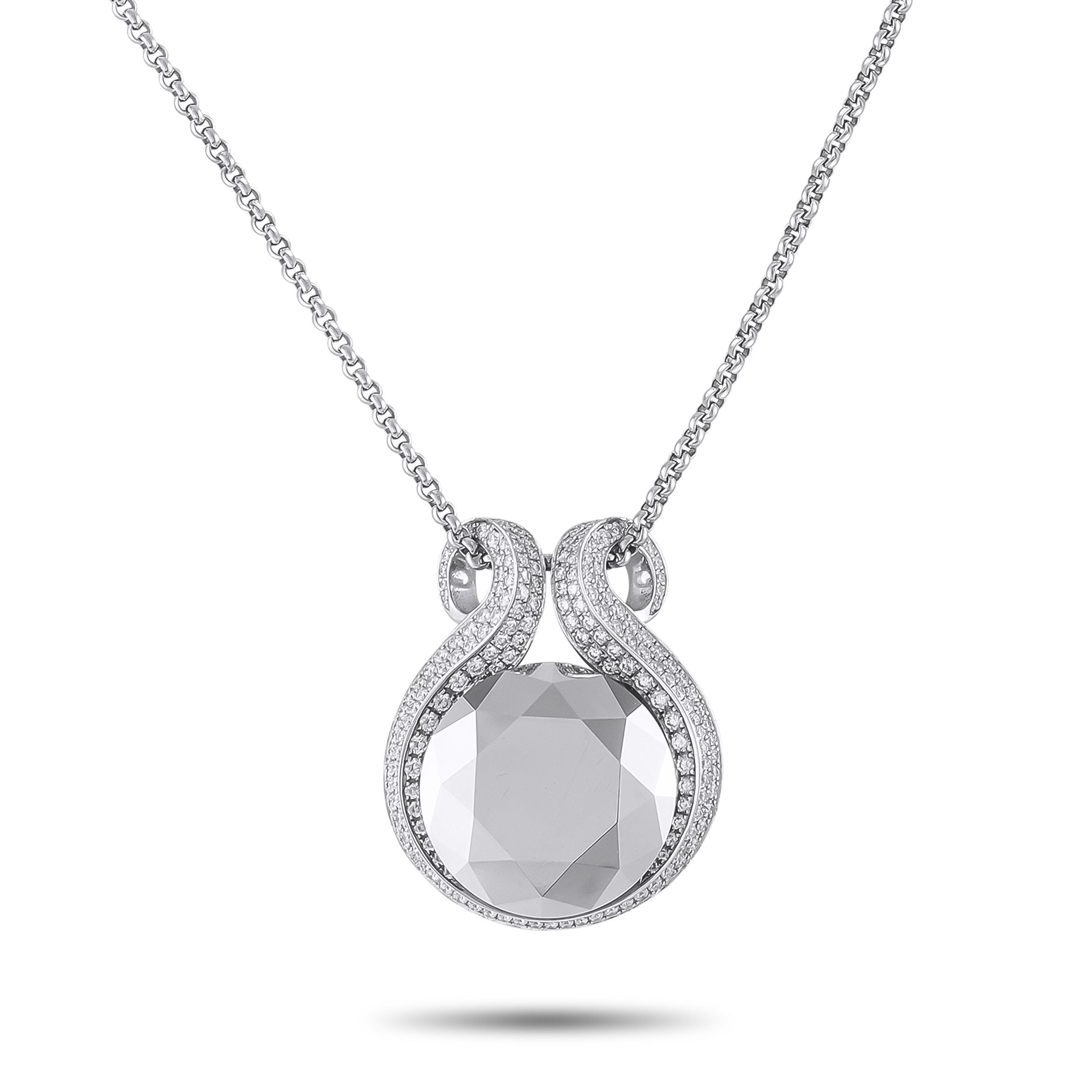 Chopard18K White Gold Diamond and Hematite Necklace – This Chopard necklace is undeniably breathtaking
