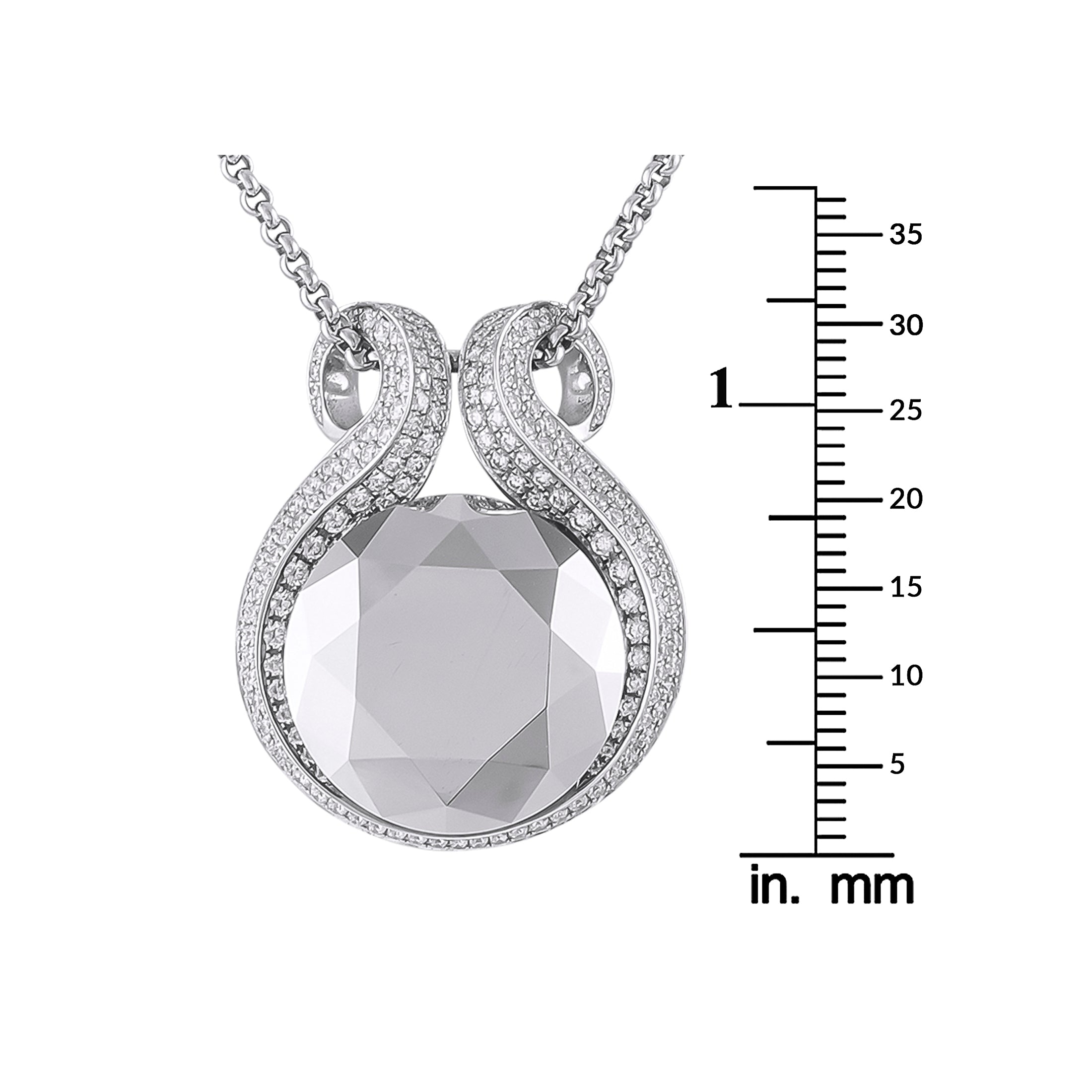 Chopard 18K White Gold Diamond and Hematite Necklace