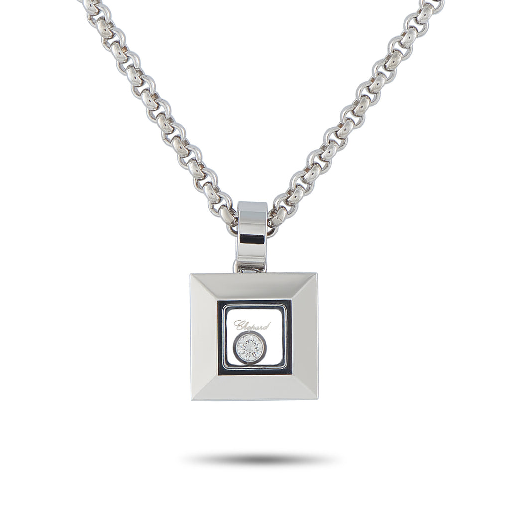 CHOPARD Happy Diamonds 18K White Gold Diamond Pendant