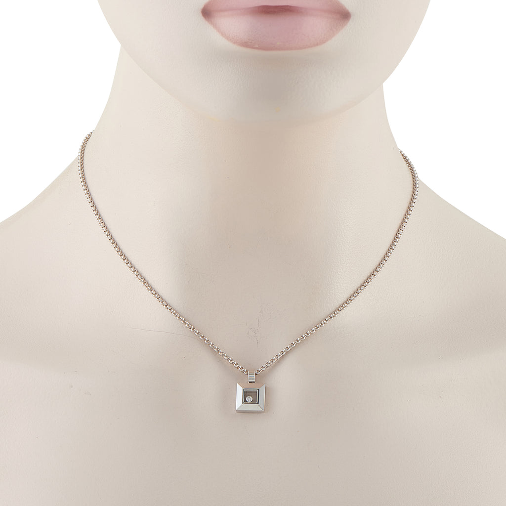 CHOPARD Happy Diamonds 18K White Gold Diamond Pendant