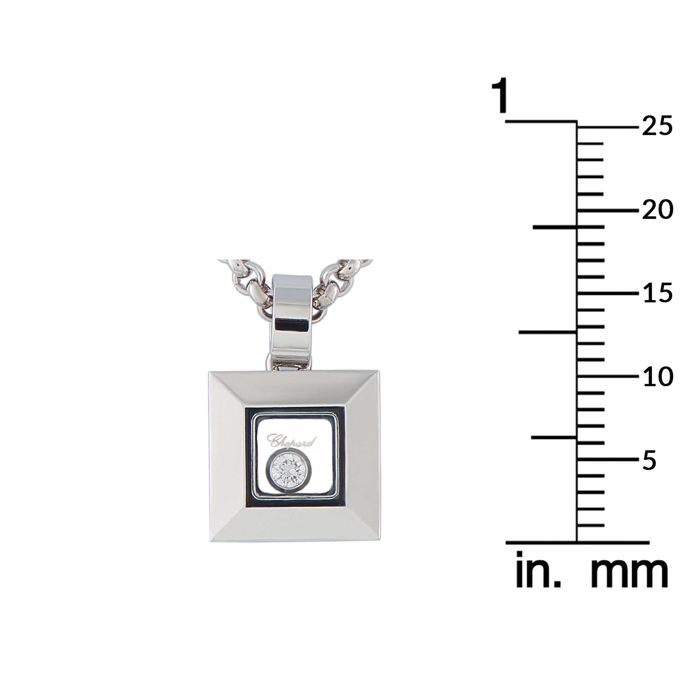 CHOPARD Happy Diamonds 18K White Gold Diamond Pendant