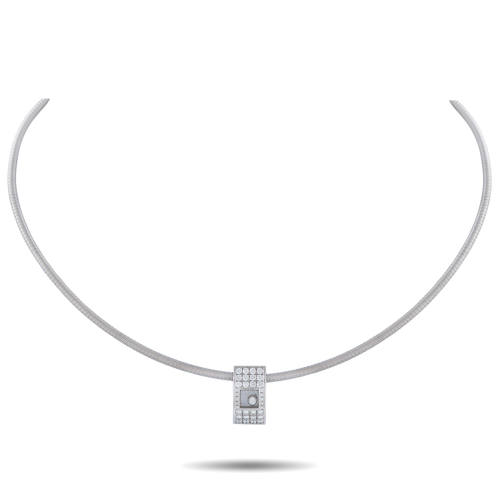 Chopard Happy Diamonds 18K White Gold Diamond Necklace