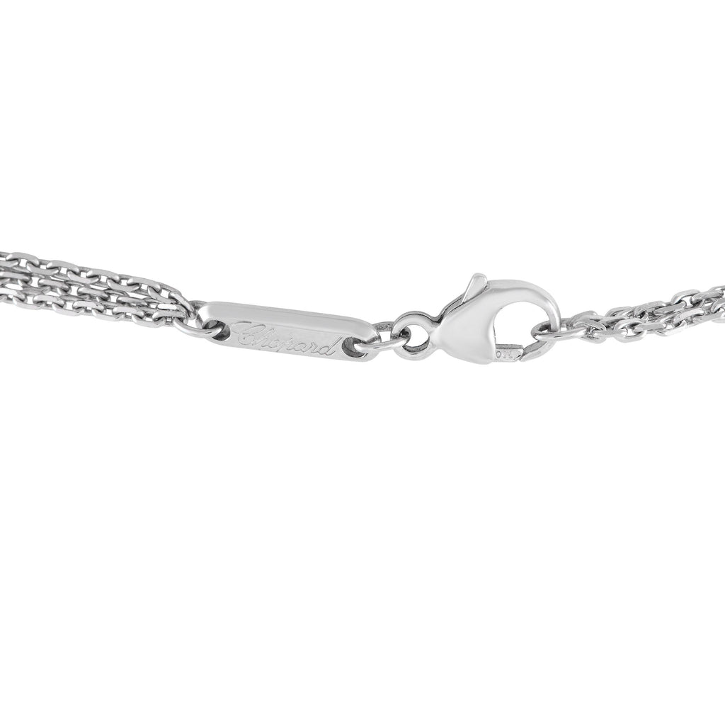 ChopardHappy Diamonds 18K White Gold 1.31ct Diamond and Ruby Necklace