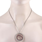 ChopardHappy Diamonds 18K White Gold 1.31ct Diamond and Ruby Necklace