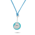 Chopard18K White Gold Diamond and Turquoise Necklace