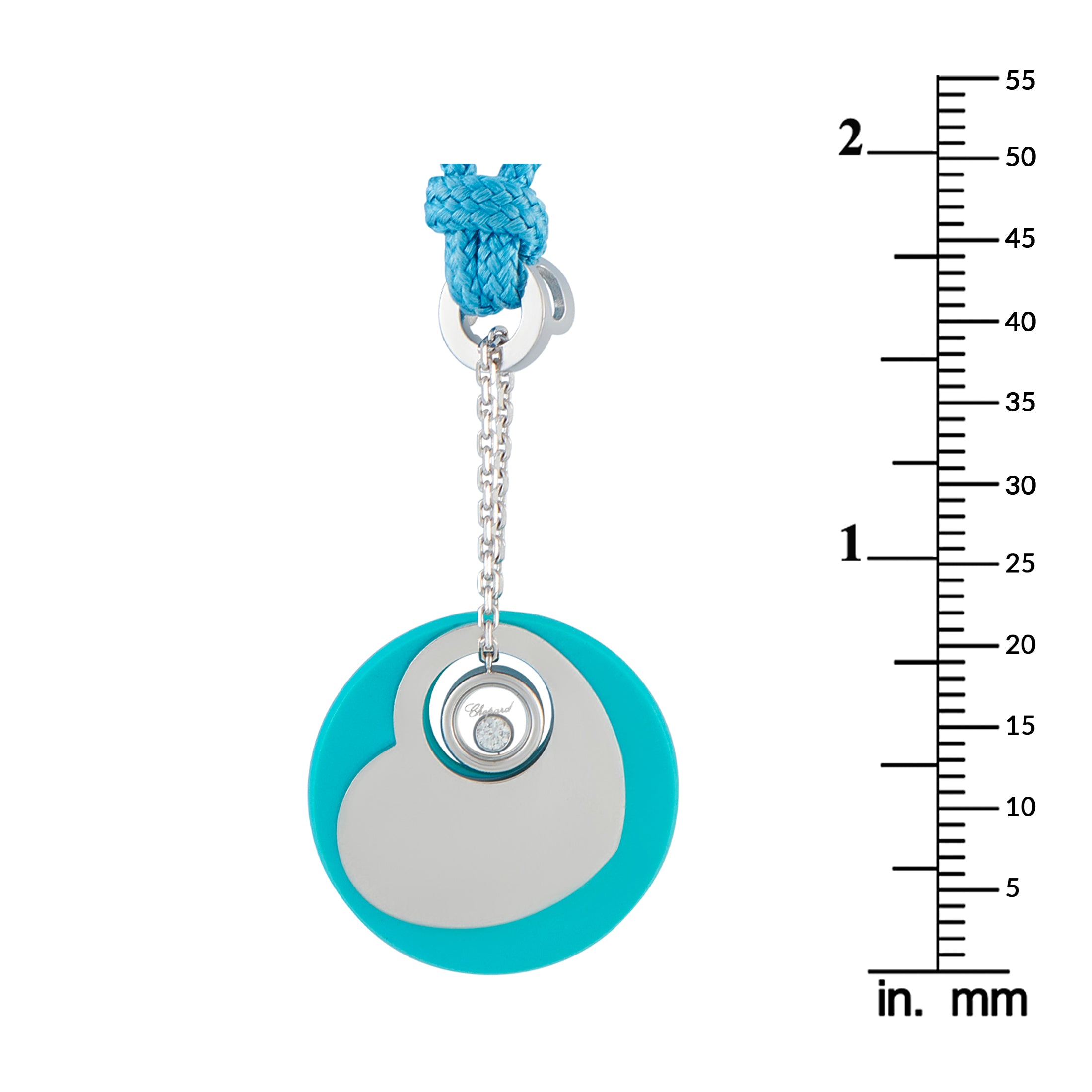 Chopard 18K White Gold Diamond and Turquoise Necklace