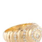 Chopard Happy Diamonds 18K yellow gold ring with heart motif and diamond accents