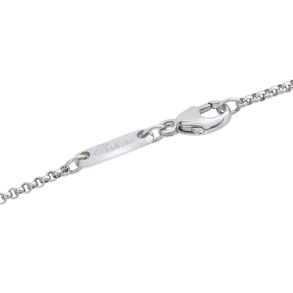 Chopard Happy Diamonds 18K White Gold 0.17ct Diamond Necklace