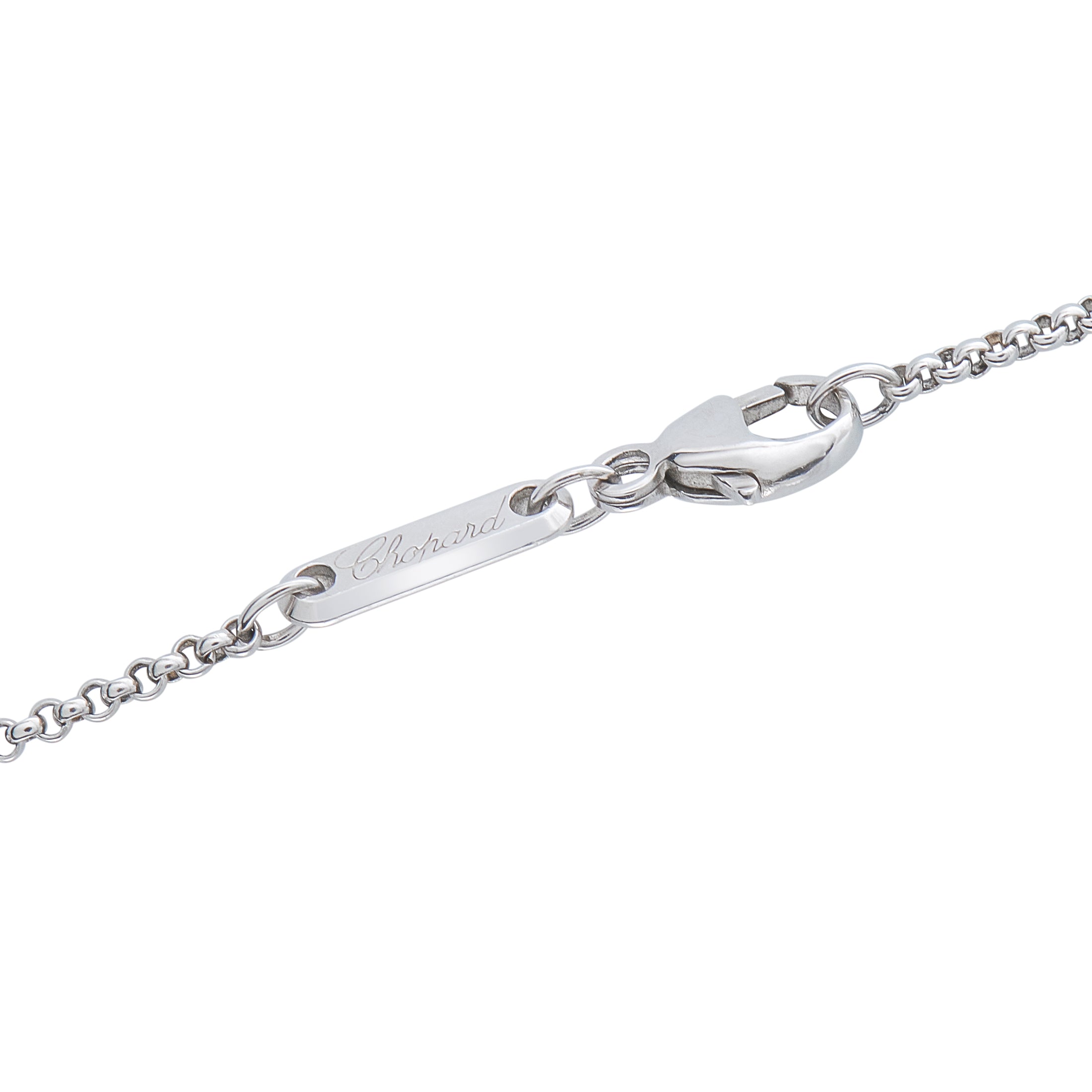 Chopard Happy Diamonds 18K White Gold 0.17ct Diamond Necklace