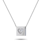 Chopard Happy Diamonds 18K White Gold 0.17ct Diamond Necklace