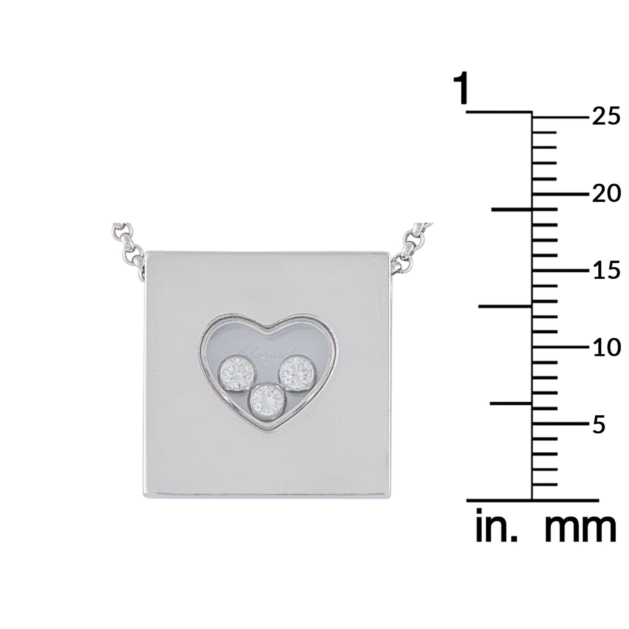Chopard Happy Diamonds 18K White Gold 0.17ct Diamond Necklace