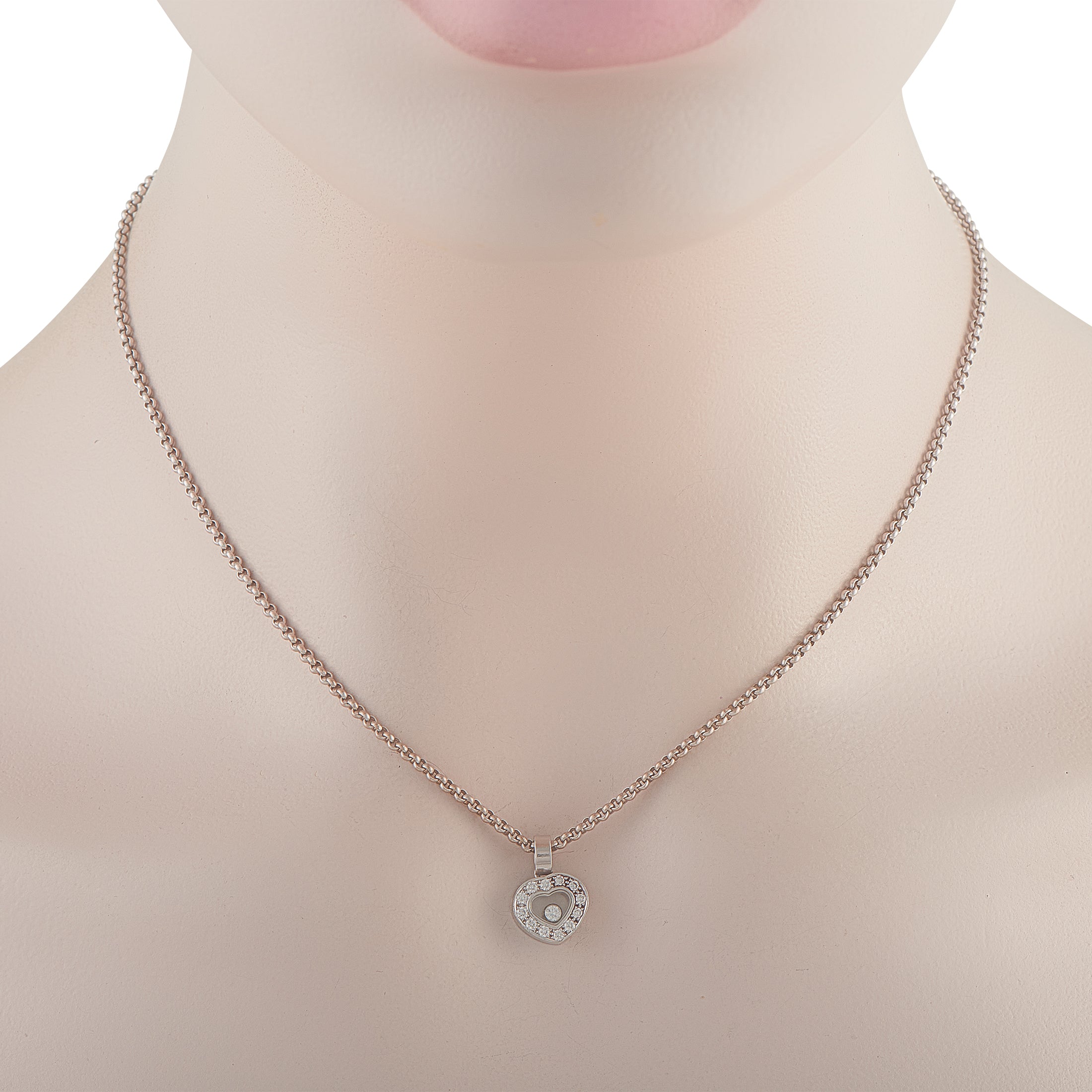 Chopard Happy Diamonds 18K White Gold Diamond Pendant