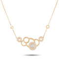 Chopard Happy Diamonds 18K rose gold diamond necklace with circular pendant