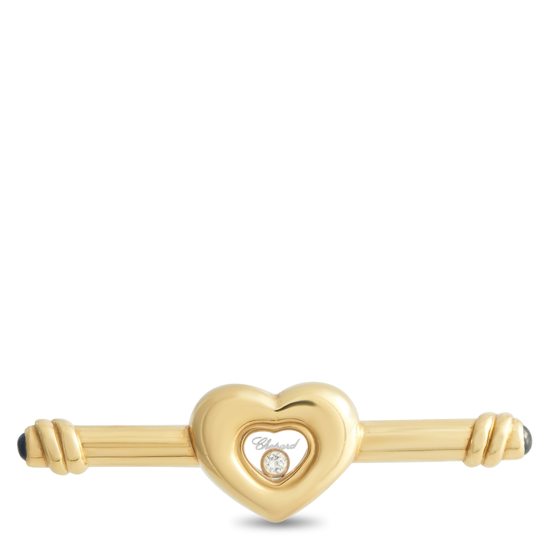 CHOPARD Happy Diamonds 18K Yellow Gold Diamond Brooch